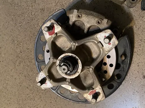 YAMAHA YFZ450 YFZ 450 FRONT WHEEL HUBS SPINDLES ROTORS CALIPERS OEM 04 05 06 07