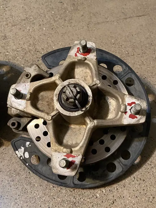 YAMAHA YFZ450 YFZ 450 FRONT WHEEL HUBS SPINDLES ROTORS CALIPERS OEM 04 05 06 07