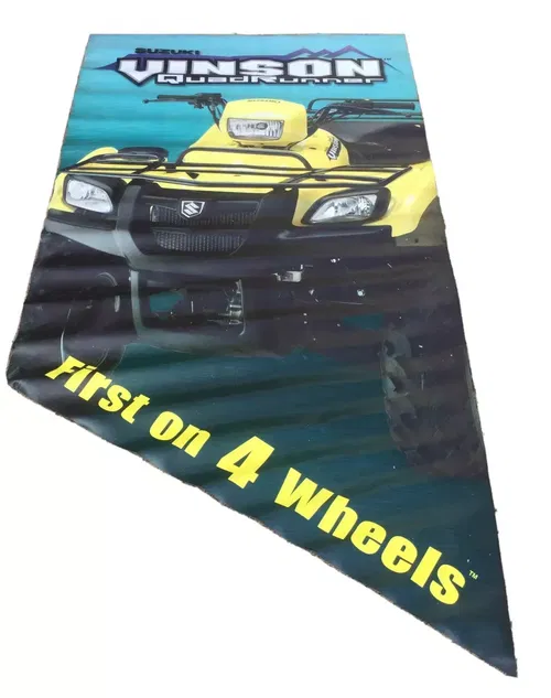 SUZUKI ATV VINSON QUADRUNNER VINYL WALL POSTER FLAG BANNER DEALERSHIP SIGN 68X34
