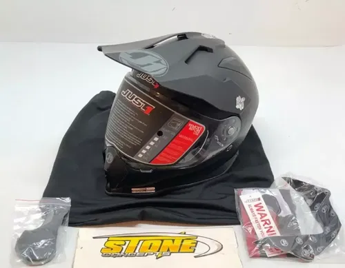 JUST1 J14 Solid Carbon Helmet Black Matte Extra Small XS ATV Dual Sport SXS