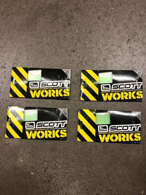 SCOTT HI VOLTAGE REPLACEMENT 4 GOGGLE LENSES LENS TEAROFF PINS CLEAR AFC TRX450R