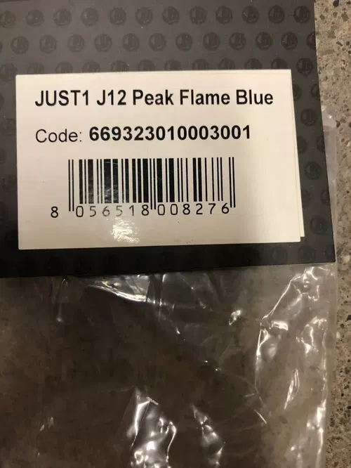 JUST1 J12 REPLACEMENT HELMET PEAK VISOR FLAME BLUE DIRT BIKE MOTORCYCLE