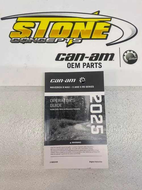 Can-Am 2025 Maverick R MAX 77" Series Owners Operators Manual PAPERBACK  X XRS