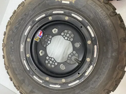 FRONT DWT BEADLOCK WHEELS 10X5 4-1 RAZR MX TIRES HONDA TRX450R TRX250R SUZUKI