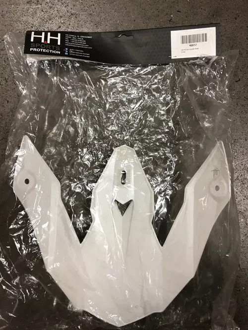 JUST1 J32 REPLACEMENT HELMET PEAK VISOR GLOSS WHITE LARGE DIRT BIKE MOTORCYCLE
