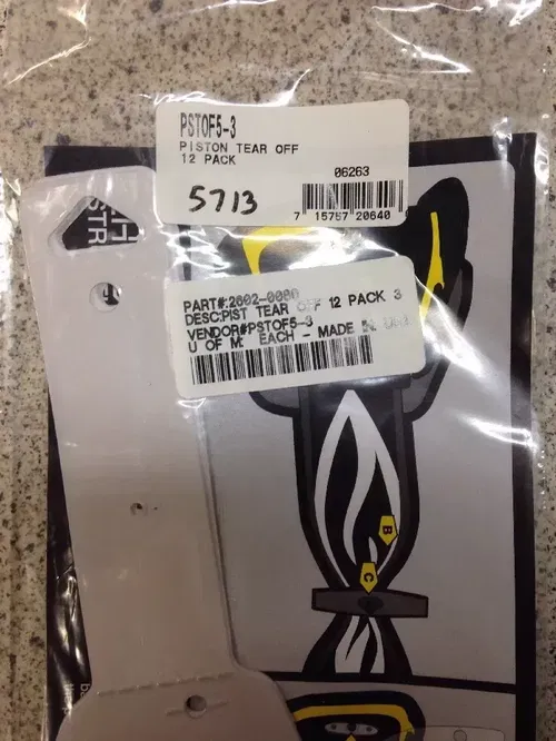SMITH PISTON TEAR OFF SHIELDS 12 PACK CLEAR PSTOF5-3 TRX450R 400EX LTR450 400EX