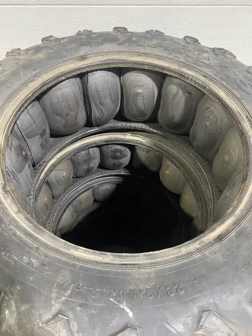 MAXXIS MU9H 29X9X15 SET OF 5 TIRES UTV + TIRE BALLS RUN FLAT INSERTS CAN AM X3