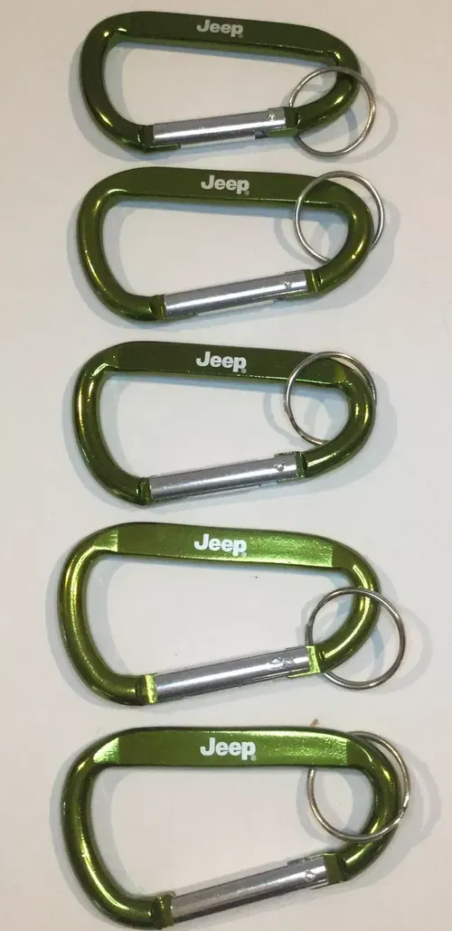 5-Jeep Carabiner KEYCHAIN clip cherokee CJ5 CJ7 WRANGLER RUBICON SCRAMBLER J10