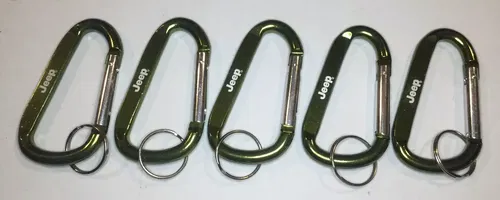 5-Jeep Carabiner KEYCHAIN clip cherokee CJ5 CJ7 WRANGLER RUBICON SCRAMBLER J10
