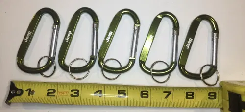 5-Jeep Carabiner KEYCHAIN clip cherokee CJ5 CJ7 WRANGLER RUBICON SCRAMBLER J10