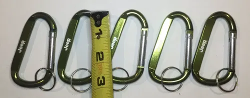 5-Jeep Carabiner KEYCHAIN clip cherokee CJ5 CJ7 WRANGLER RUBICON SCRAMBLER J10