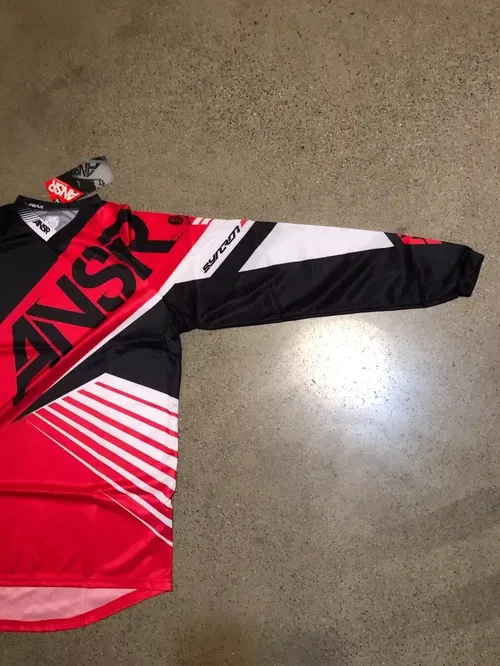 ANSR ANSWER A16 SYNC JERSEY RED BLACK WHITE ADULT MENS M MEDIUM