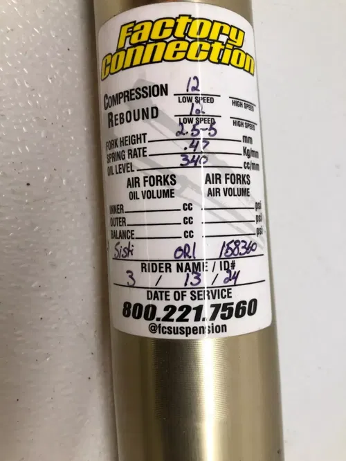2023 Honda CRF250R Front Fork Set Forks CRF450R CRF450RWE Factory Connection