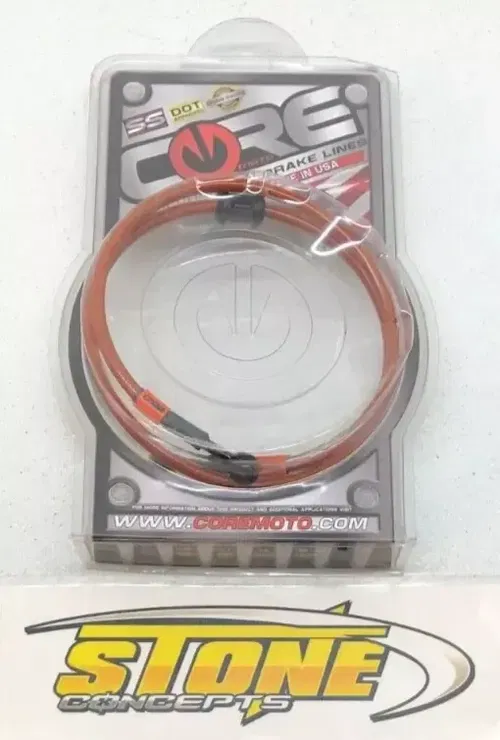 Core Moto Custom Built Brake Line Hose 39" Stainless Steel Braided 10mm Banjo