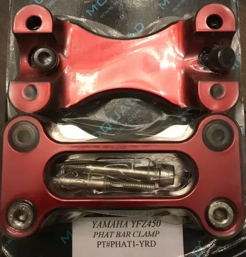 YAMAHA YFZ450 YFZ 450 MODQUAD BILLET ALUMINUM PHAT FAT BAR CLAMP 1 1/8 RED