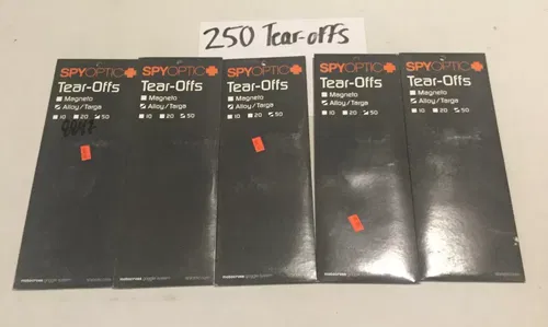 SPY OPTIC ALLOY TARGA 250 GOGGLE TEAR-OFFS CLEAR TRX450R YFZ450R 400EX LTR450