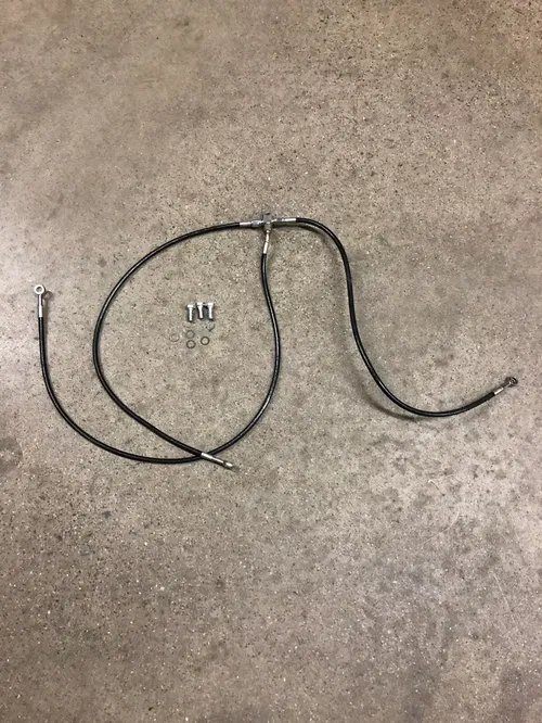 STAINLESS STEEL BRAIDED FRONT BRAKE LINES HOSE T LINE SET YFZ450R TRX450R LTR450