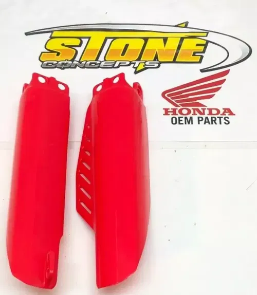 OEM Honda CRF150R Front Fork Guard Set Guards Plastic CRF150RB CRF 150 2007-2025