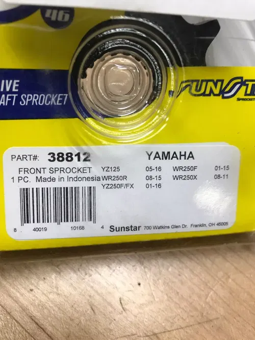 Sunstar Steel Front Sprocket Yamaha WR250F WR250X YZ125 WR250R YZ250F YZ250FX