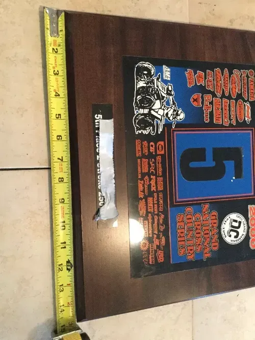 LRD GNCC ATV MX RACING PLAQUE AWARD TRX250R 250R YFZ450R 450R 400EX 300EX LTR450