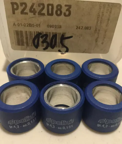 12 Polini Variator Rollers 4.3 G Gilera 50 Runner SP DD/DT VESPA PIAGGIO APRILIA