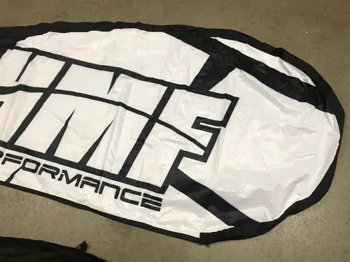 HMF EXHAUST ATV ADVERTISING BOW FLAG SWOOP PIT RACE TRACK WIND BANNER