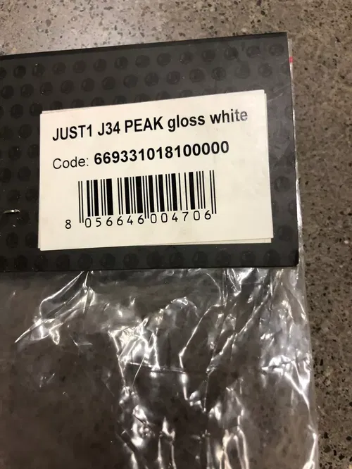 JUST1 J34 REPLACEMENT HELMET PEAK VISOR GLOSS WHITE DIRT BIKE MOTORCYCLE