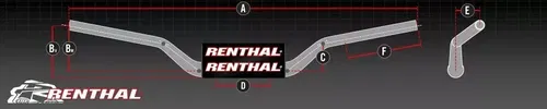 RENTHAL 1-1/8 FAT BAR HANDLEBARS H839 YZ CR CRF RM KX KTM 125 150 250 350 450 SX