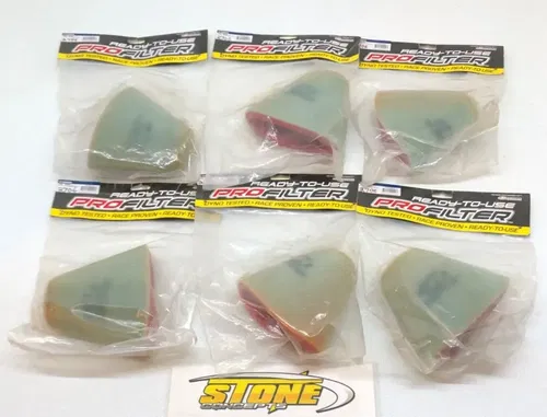 New Maxima Profilter Pre-Oiled Air Filters Set (6) Yamaha YFM660 R Raptor 01-05