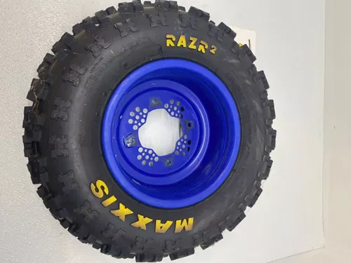 FRONT DWT ROK-OUT WHEELS 10X5 4-1 MAXXIS RAZR TIRES HONDA TRX450R TRX250R SUZUKI
