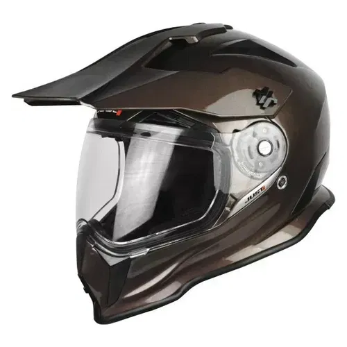 JUST1 J14 Solid Carbon Helmet Brown Gloss Small S UTV ATV Dual Sport Snowmobile