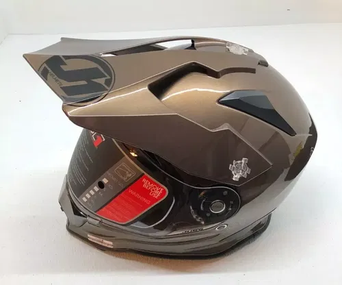 JUST1 J14 Solid Carbon Helmet Brown Gloss Small S UTV ATV Dual Sport Snowmobile