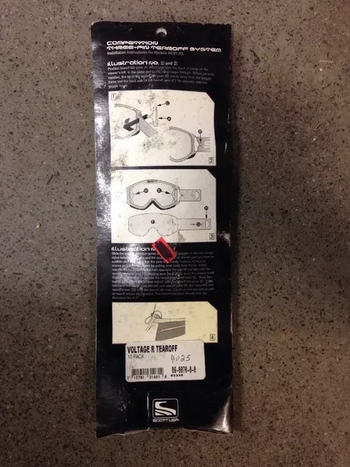 SCOTT COMPETITION VOLTAGE R GOGGLE 80 TEAR OFFS TEAROFFS TEAR-OFFS TEAR-OFF