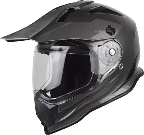 JUST1 J14 Solid Carbon Helmet Grey Gray Gloss Small S Dual Sport UTV Motorcycle