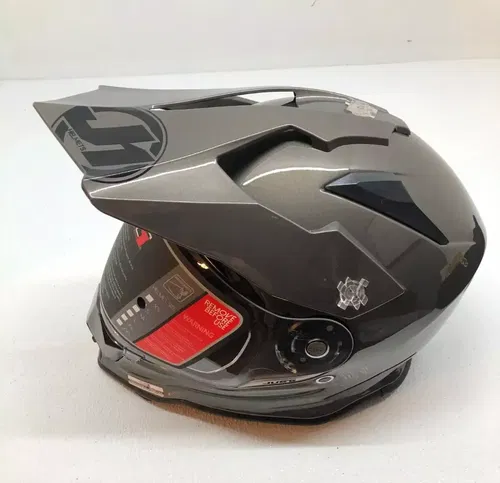 JUST1 J14 Solid Carbon Helmet Grey Gray Gloss Small S Dual Sport UTV Motorcycle