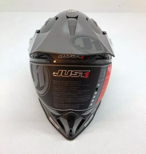 JUST1 J14 Solid Carbon Helmet Grey Gray Gloss Small S Dual Sport UTV Motorcycle