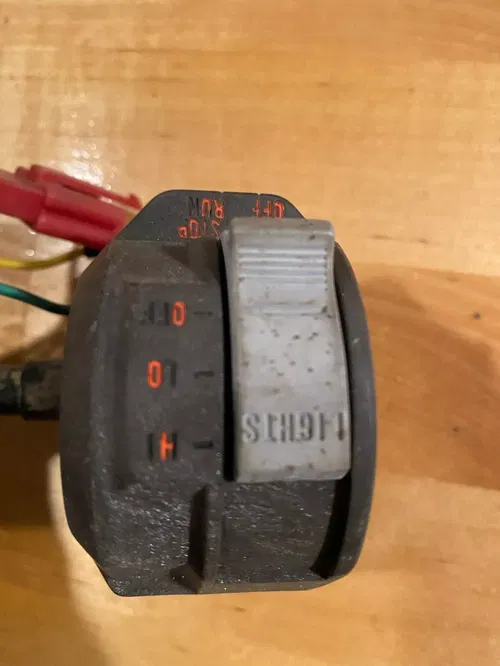 OEM YAMAHA BLASTER 200 STOP RUN HEADLIGHT HEAD LIGHT BUTTON BAR SWITCH 1988-2001