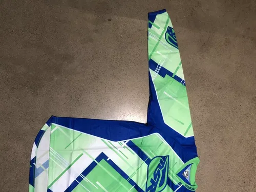 MSR M13 MAXAIR BLUE GREEN JERSEY RACING ADULT MENS SIZES M MEDIUM L LARGE 2XL