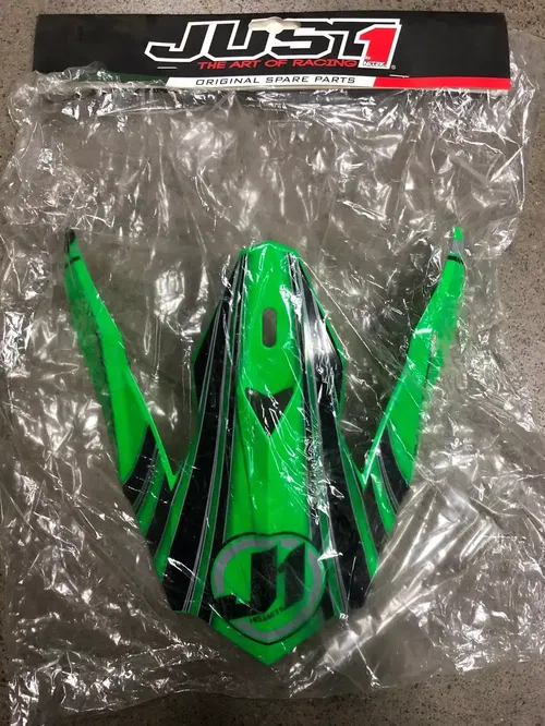 JUST1 J32 REPLACEMENT HELMET PEAK VISOR RAPTOR GREEN SMALL MX DIRT BIKE