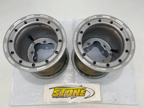 8" DWT BEADLOCK REAR WHEELS 8X8 4/110 TRX450R TRX250R LTR450 KFX450R DS450