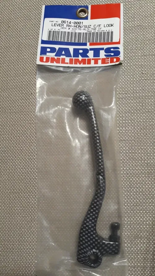 Parts Unlimited 0614-0001 Carbon Fiber Look Brake Lever HONDA CR125 250 500 R