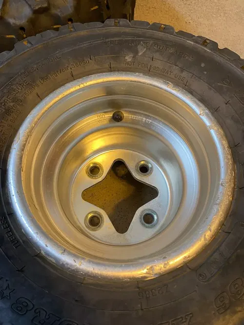 OEM 8" SUZUKI REAR WHEELS & DUNLOP TIRES 18X10X8 HONDA SUZUKI KAWASAKI 8X8