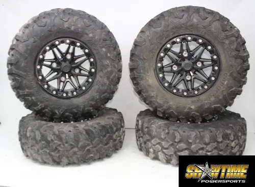 23 KAWASAKI TERYX KRX 1000 KRF1000 BEADLOCK FRONT REAR BACK WHEELS RIMS SET