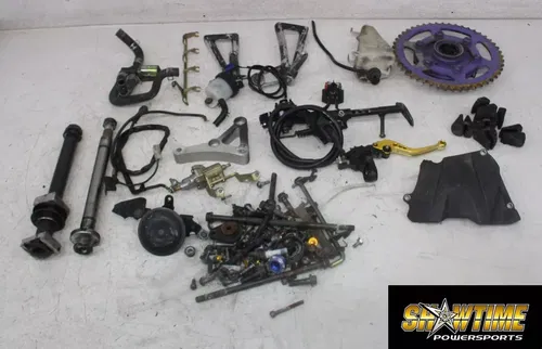 03-05 YAMAHA YZF R6 PARTS HARDWARE BOLTS KICKSTAND SPROCKET AXLE PEGS HORN