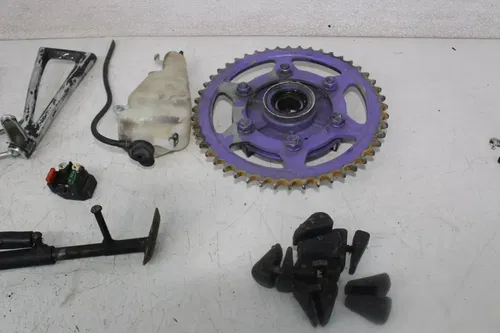 03-05 YAMAHA YZF R6 PARTS HARDWARE BOLTS KICKSTAND SPROCKET AXLE PEGS HORN