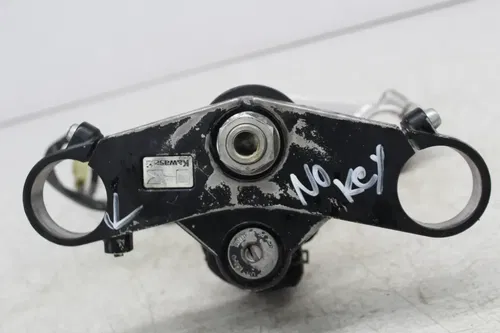 02-03 KAWASAKI NINJA ZX9R FRONT UPPER LOWER TRIPLE TREE STEM IGNITION NO KEY