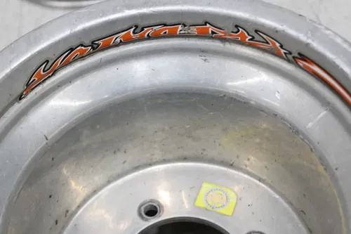 03-07 POLARIS PREDATOR 500 FRONT REAR WHEELS RIMS SET (SEE DESCP)