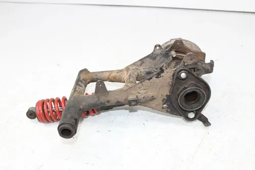 01 POLARIS SCRAMBLER 90 REAR AXLE BACK WHEEL PIVOT BOLT SHAFT W/ HUB & SHOCK