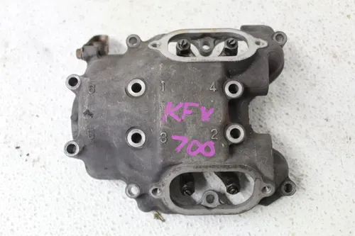2005 KAWASAKI KFX700 ENGINE TOP END CYLINDER HEAD COVER ROCKER BOX CAM SHAFT CAP