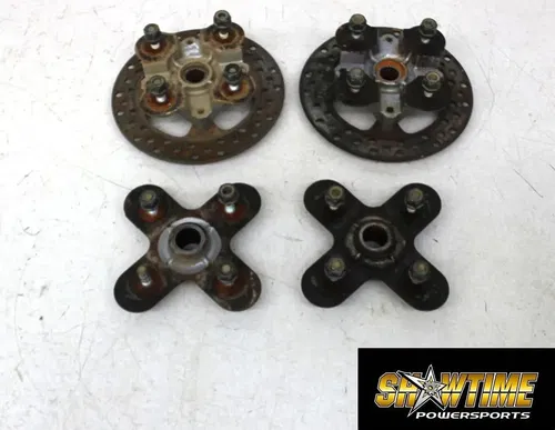 05-07 KAWASAKI BRUTE FORCE 750 FRONT REAR BACK LEFT RIGHT WHEEL HUB HUBS SET